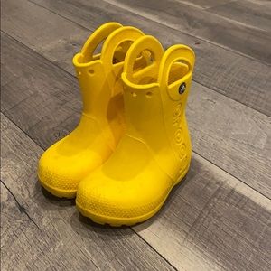 Yellow Crocs Rainboots